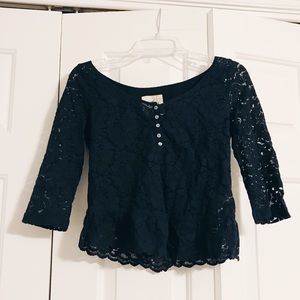 Dark Blue Lace Shirt
